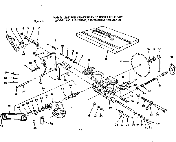 Craftsman 113298140 motor base assembly diagram