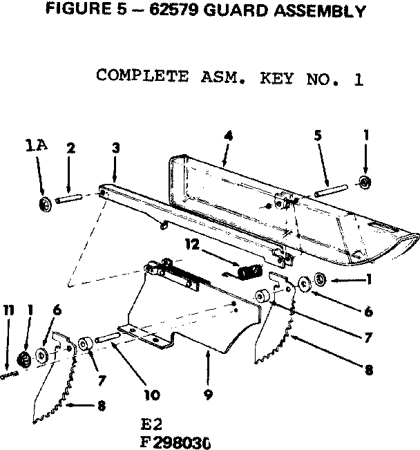 Craftsman 113298140 guard assembly diagram