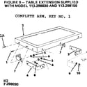 Craftsman 113298030 table extension diagram