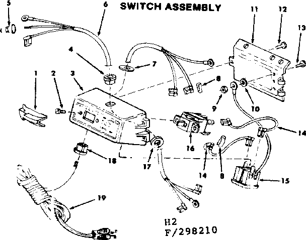 Craftsman 113298210 4-1/8 in. jointer-planer/switch assembly diagram