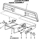 Craftsman 113298210 4-1/8 in. jointer-planer/fence assembly diagram