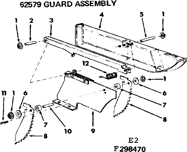 Craftsman 113299040 guard assembly diagram