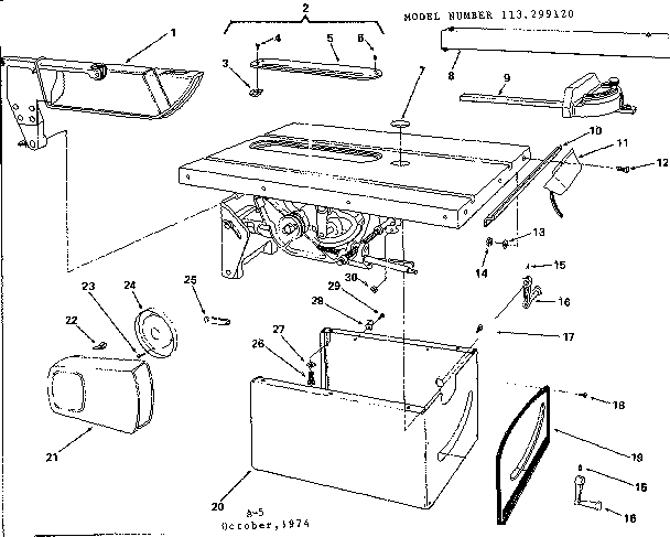 Craftsman 113299120 unit housing diagram