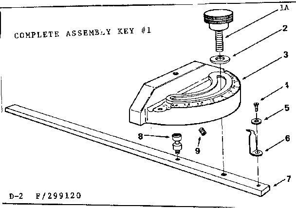 Craftsman 113299120 miter gauge assembly diagram