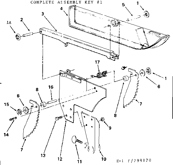 Craftsman 113299120 saw guard assembly diagram