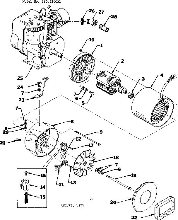 Craftsman 580320032 stator assembly diagram