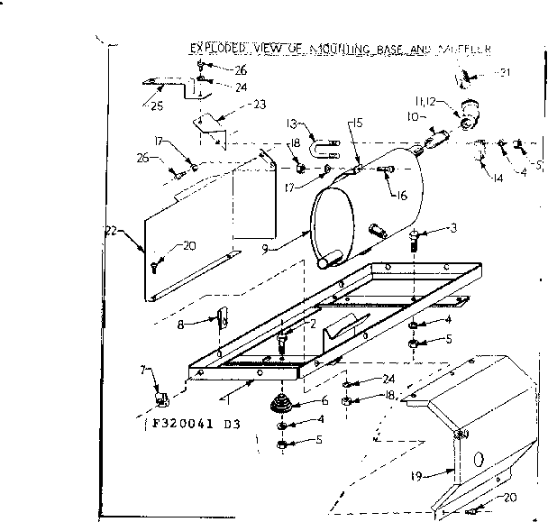 Craftsman 580320041 mounting base and muffler diagram