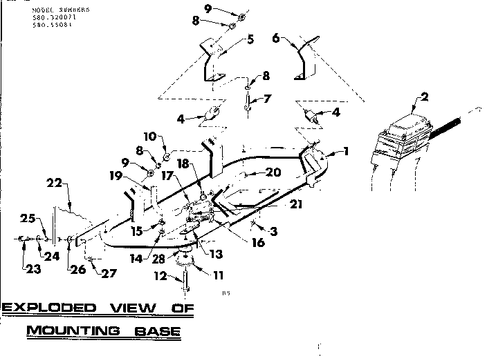 Craftsman 580320071 mounting base diagram