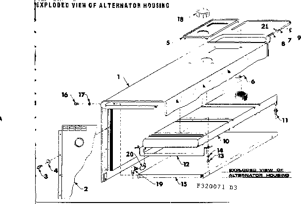 Craftsman 580320071 alternator housing diagram