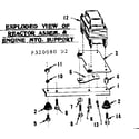 Craftsman 580320080 reactor assembly & engine mounting support diagram