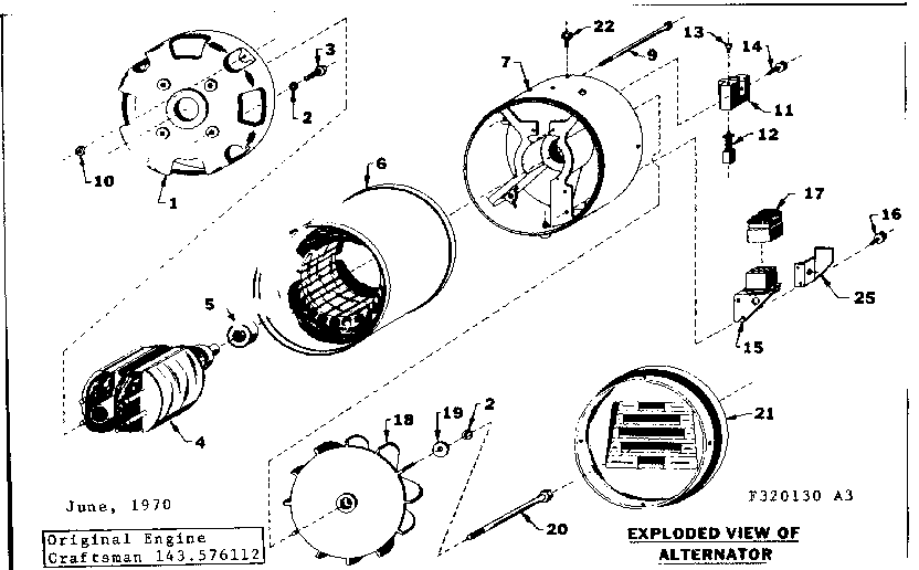 Craftsman 580320130 stator assembly diagram