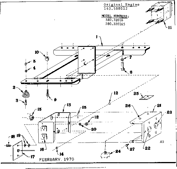 Craftsman 580320165 mounting base diagram