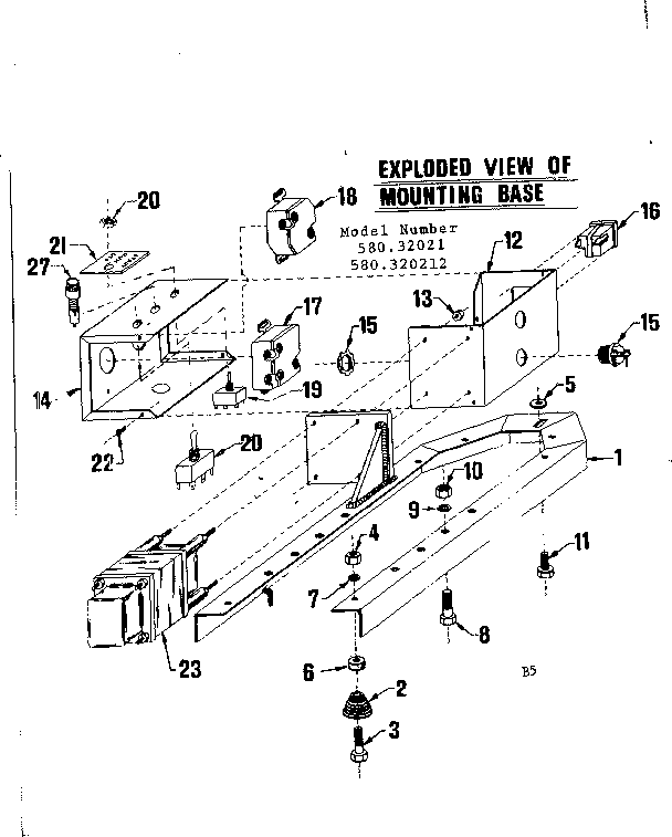 Craftsman 580320212 mounting base diagram