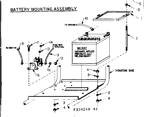 Craftsman 580320240 battery mounting assembly diagram