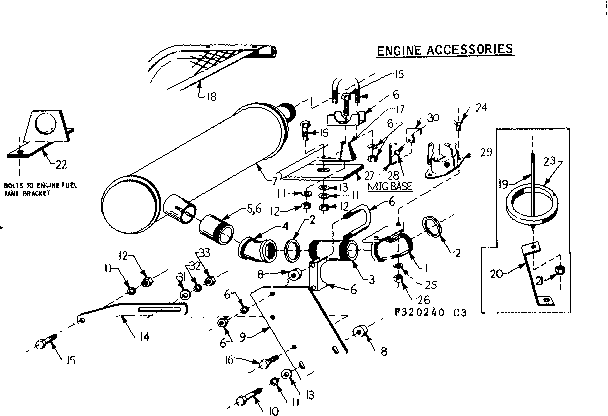 Craftsman 580320240 engine accessories diagram