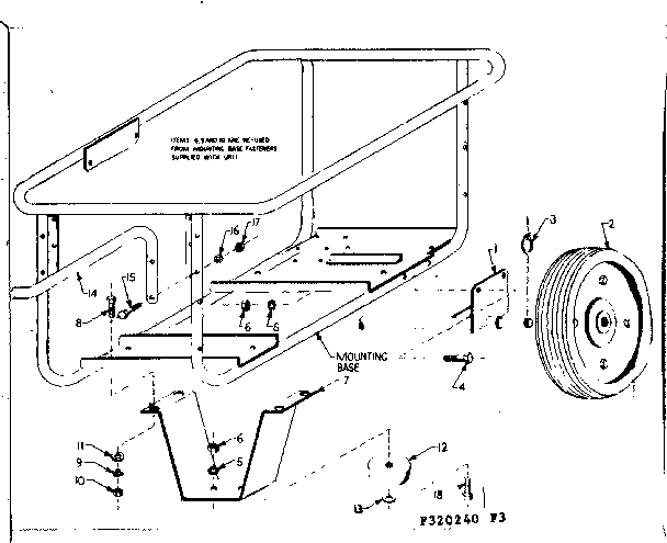 Craftsman 580320240 dollie mounting kit diagram