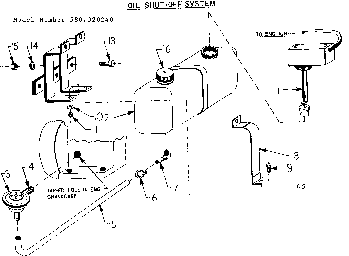 Craftsman 580320240 oil shut-off system diagram