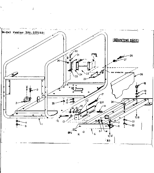 Craftsman 580320240 mounting base diagram