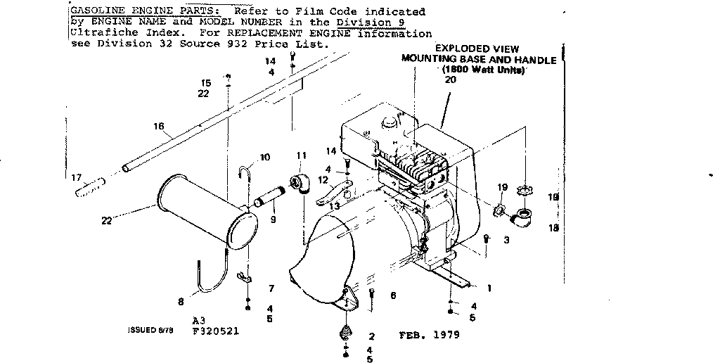 Craftsman 580320521 mounting base and handle diagram