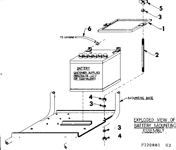 Craftsman 580320840 battery mounting assembly diagram