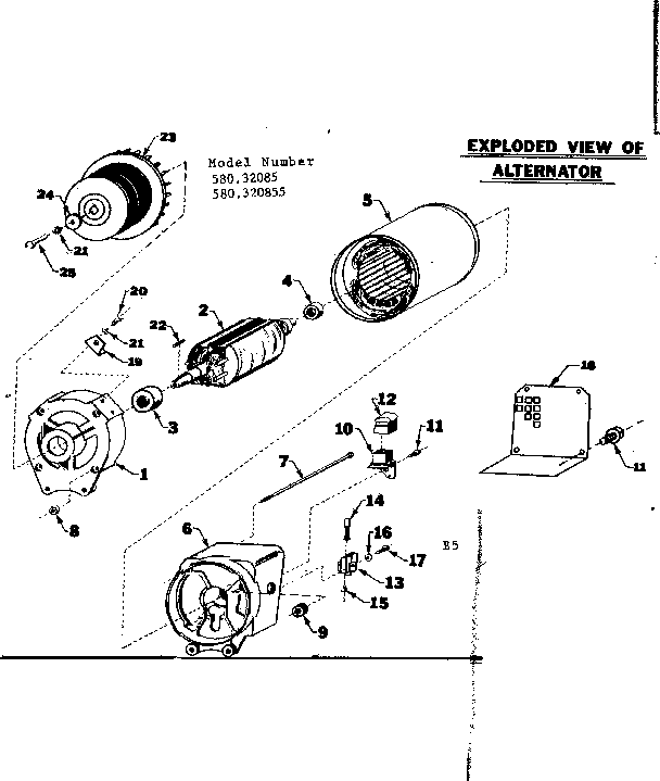 Craftsman 58032085 stator assembly diagram