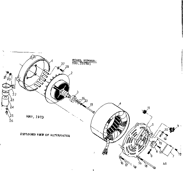 Craftsman 580320961 alternator diagram