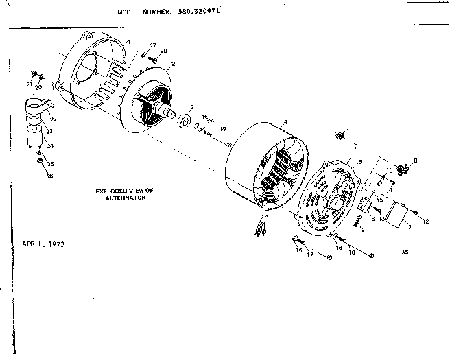 Craftsman 580320971 alternator diagram