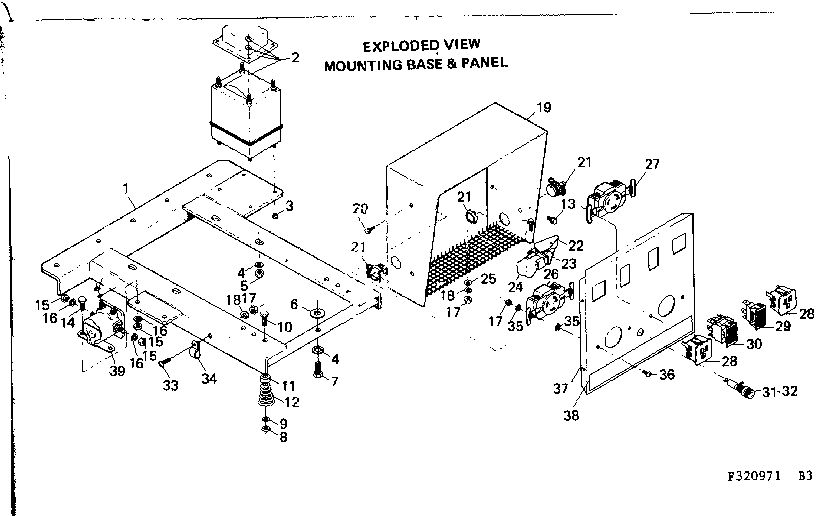 Craftsman 580320971 mounting base & panel diagram