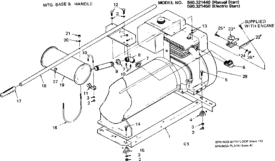 Craftsman 580321450 base & handle diagram