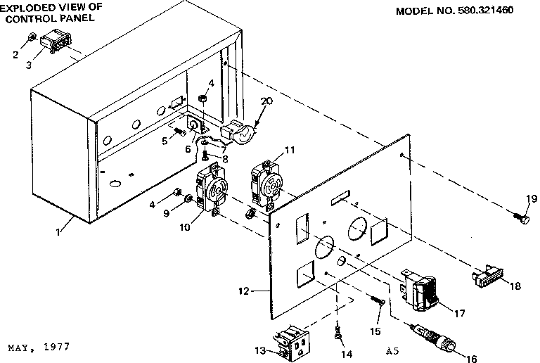 Craftsman 580321460 control panel diagram