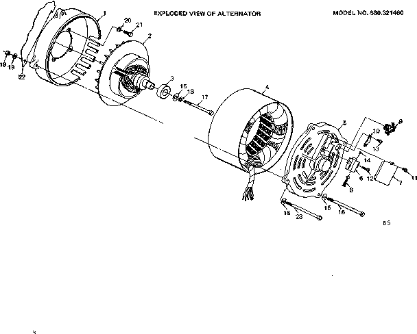 Craftsman 580321460 alternator diagram