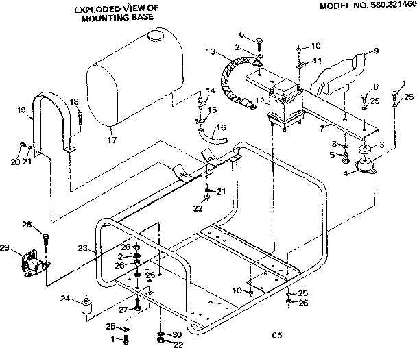 Craftsman 580321460 mounting base diagram