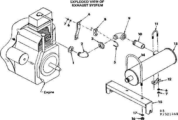 Craftsman 580321460 exhaust system diagram