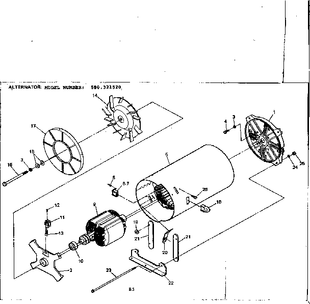 Craftsman 580321520 alternator diagram