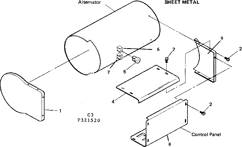 Craftsman 580321520 sheet metal diagram