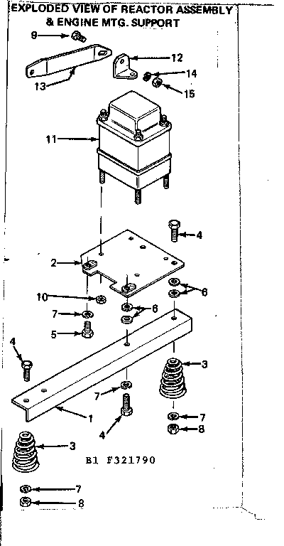 Craftsman 580321790 reactor asm & engine mtg support diagram