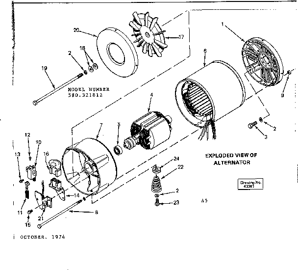 Craftsman 580321812 stator assembly diagram