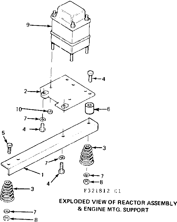Craftsman 580321812 reactor assemboy & engine mtg support diagram