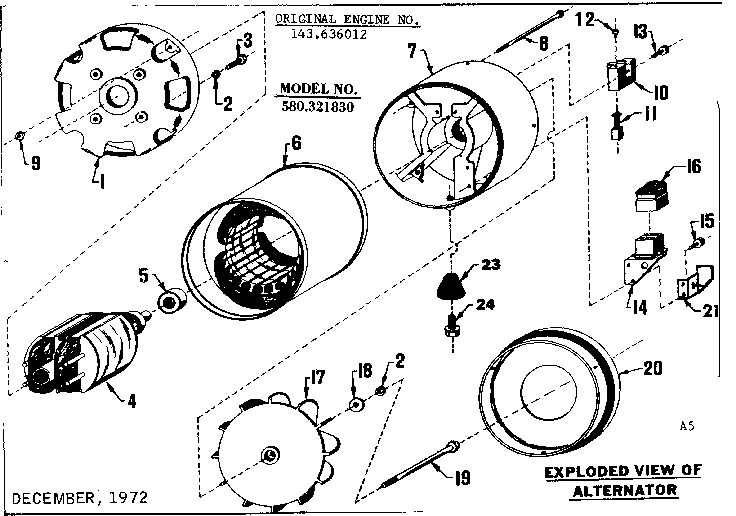 Craftsman 580321830 stator assembly diagram