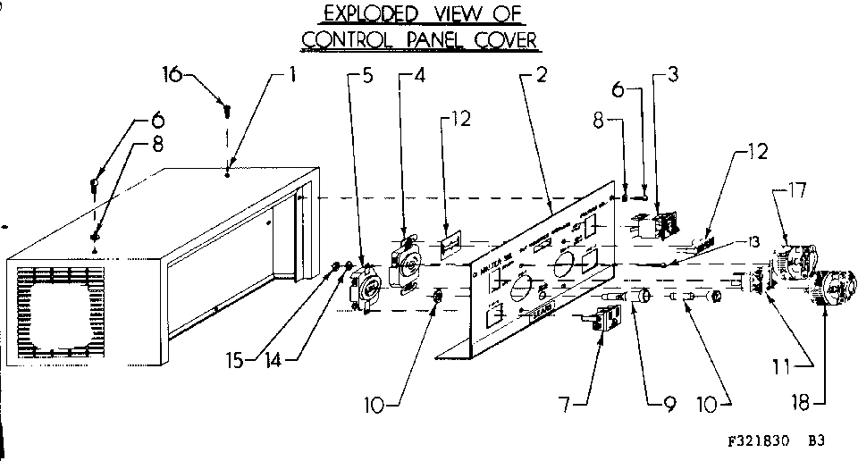 Craftsman 580321830 control panel cover diagram