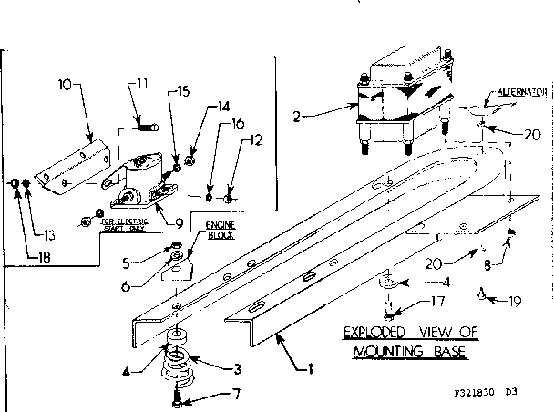Craftsman 580321830 mounting base diagram