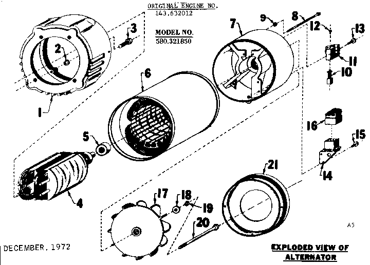 Craftsman 580321850 alternator diagram