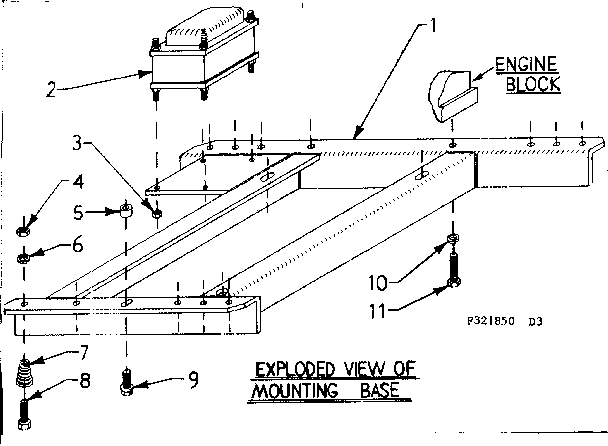 Craftsman 580321850 mounting base diagram