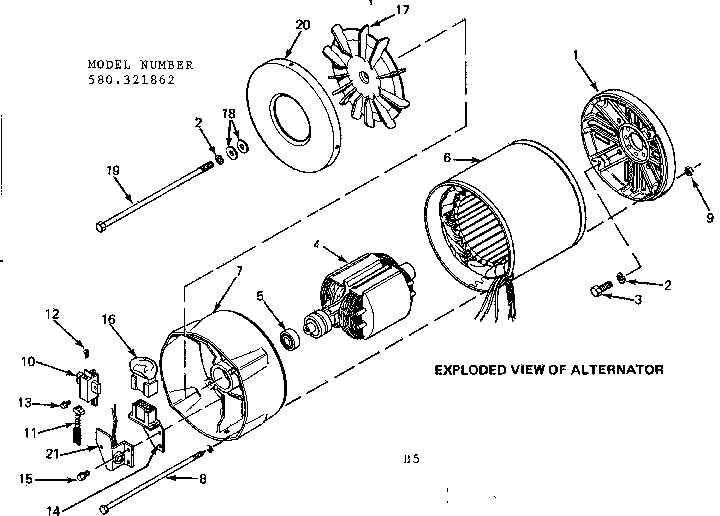 Craftsman 580321862 alternator diagram