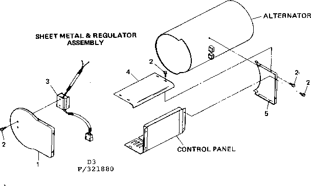 Craftsman 580321880 sheet metal & regulatr assm diagram