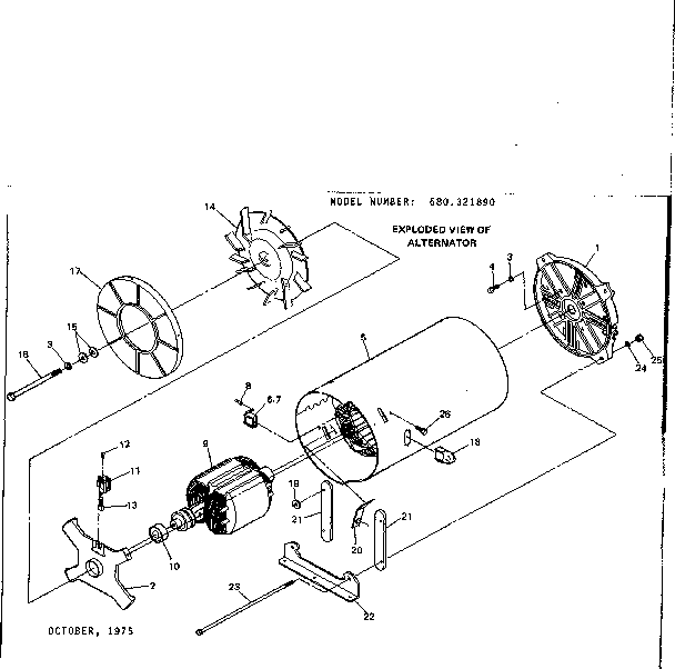 Craftsman 580321890 alternator diagram
