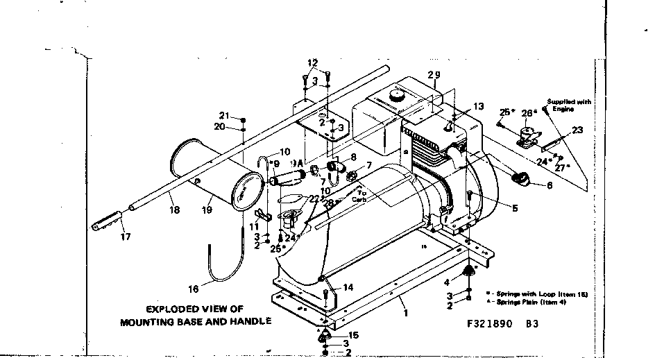 Craftsman 580321890 mounting base & handle diagram