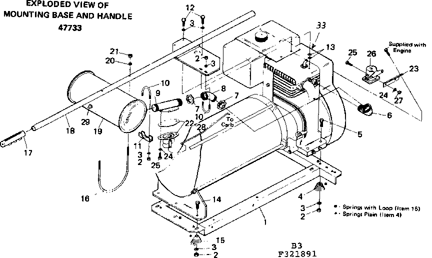 Craftsman 580321891 mounting base & handle diagram
