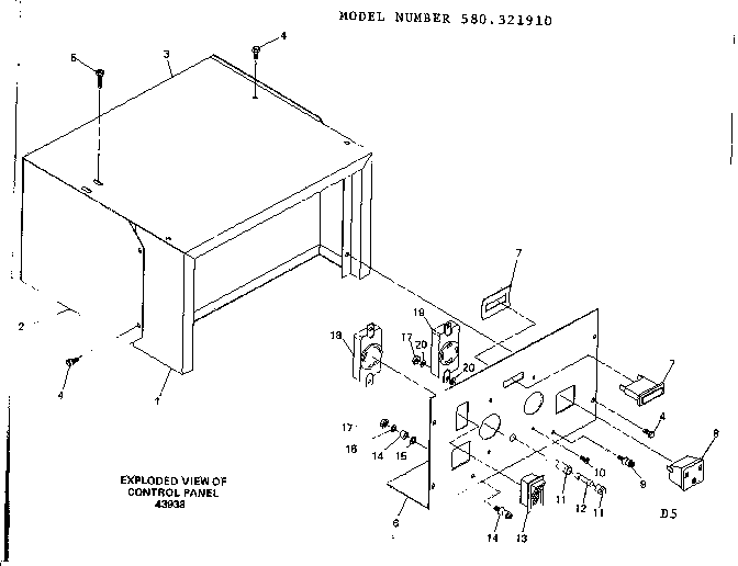 Craftsman 580321910 control panel diagram