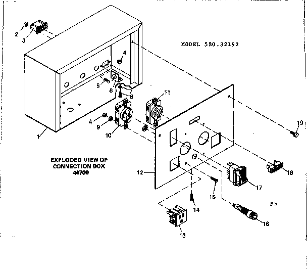 Craftsman 58032192 connection box diagram